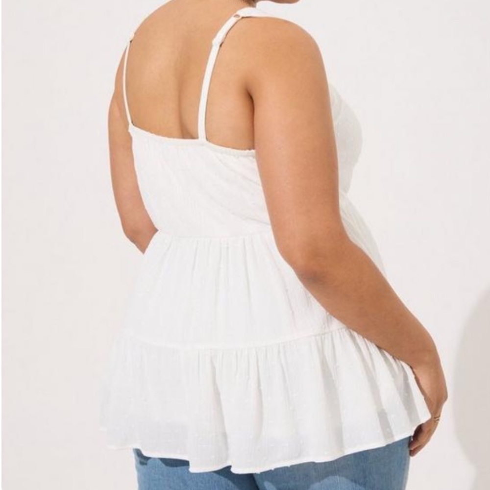 Swiss Dot Crinkle Gauze Tiered Pin Tuck - Picture 3 of 7
